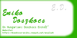 eniko doszkocs business card